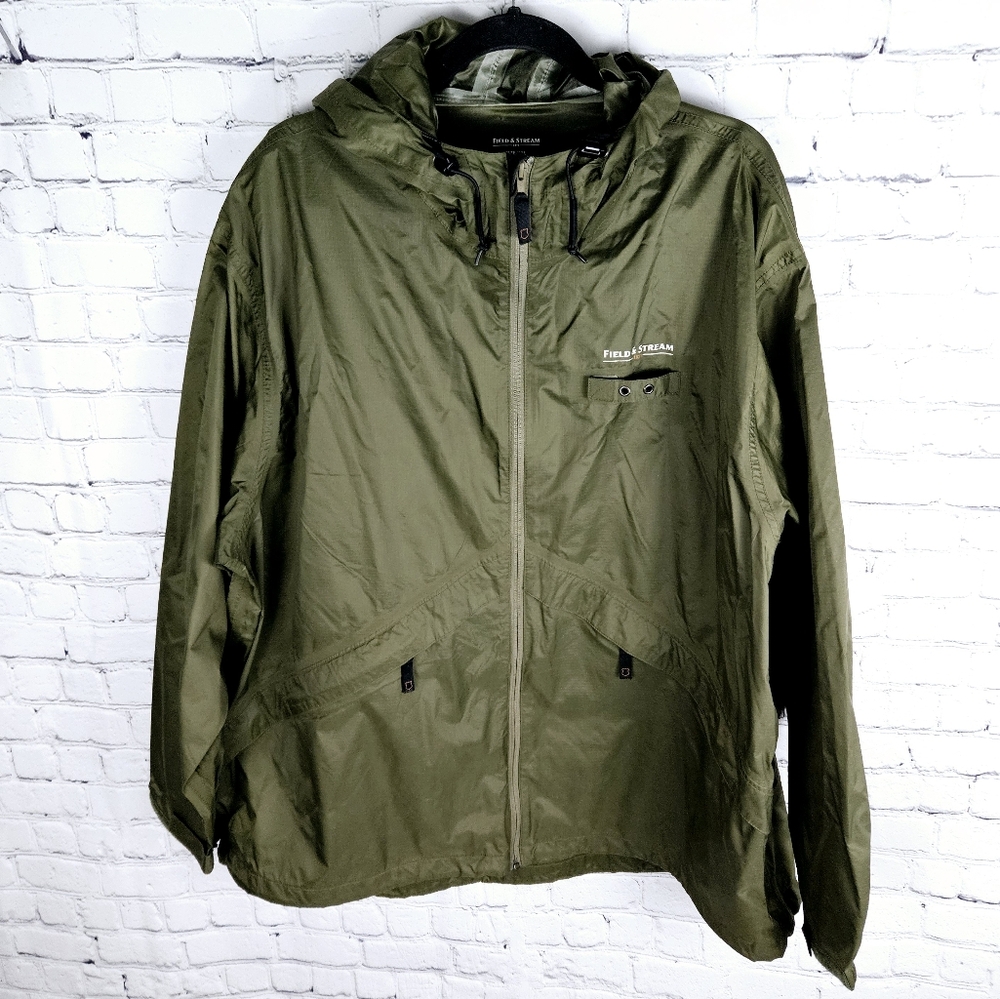 FIELD & STREAM | waterproof nylon ripstop full zip rain jacket